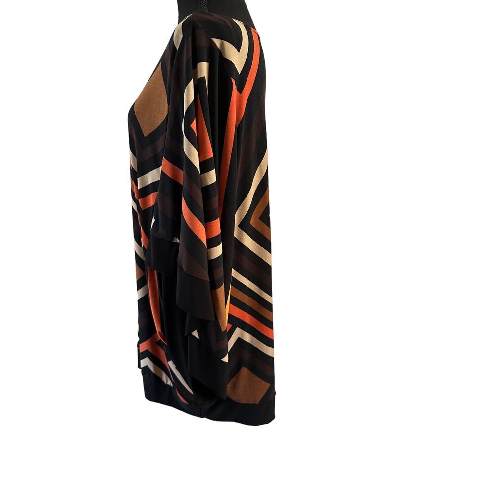 Annalee + Hope - Geometric Tunic Brown-Multi / XL - Picture 2 of 6